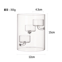 European-style cylindrical hurricane glass candlestick, oil lamp, windproof candle holder, creative home decoration, candlelight dinner gift thumbnail 3