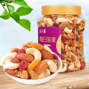 王小薯纯坚果混合干果仁400g每日坚果零食罐装干果仁营养健康