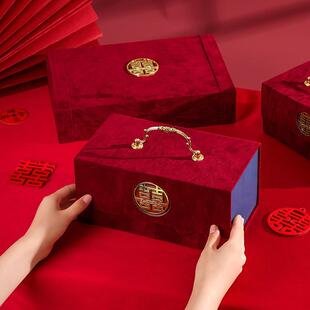结婚彩礼箱提亲密码礼金箱彩礼聘金盒装10万元红包高档结婚用品