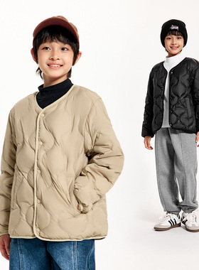 DK童装秋冬轻薄双面穿90白鸭绒羽绒服儿童女男童百搭休闲保暖