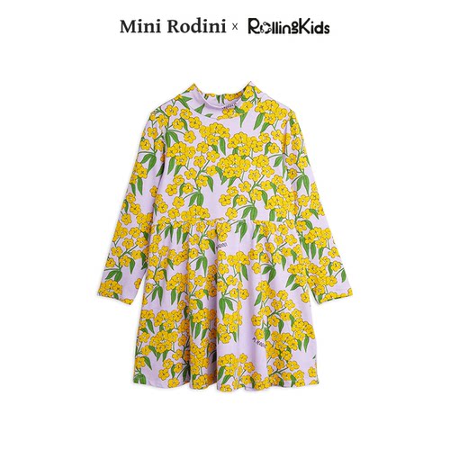 RollingKids女童碎花长袖连衣裙