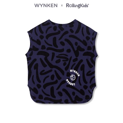 WYNKEN 豹纹印花无袖背心儿童百搭休闲上衣丨RollingKids