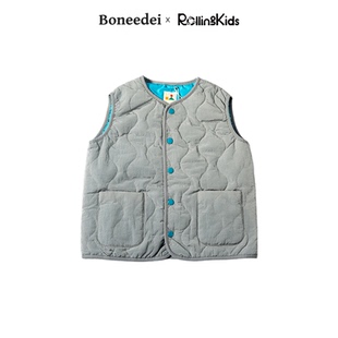 Boneedei RollingKids 儿童夹棉马甲灰色保暖上衣