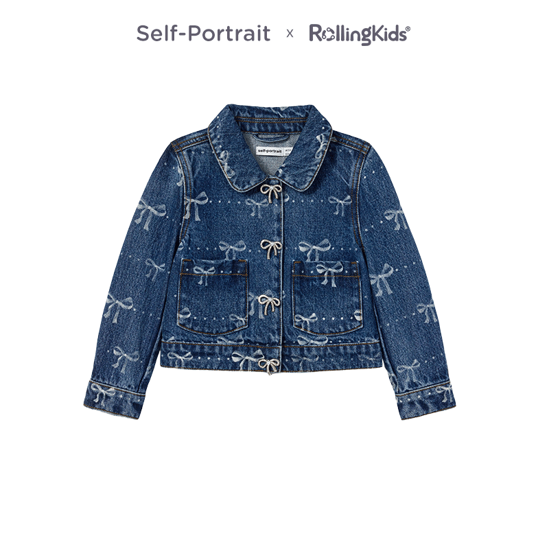 Self-Portrait 儿童牛仔色外套上衣春秋时尚潮上衣丨RollingKids
