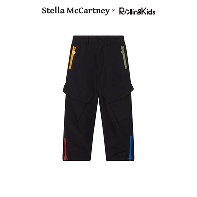 STELLA MCCARTNEY 儿童黑色梭织长裤丨RollingKids