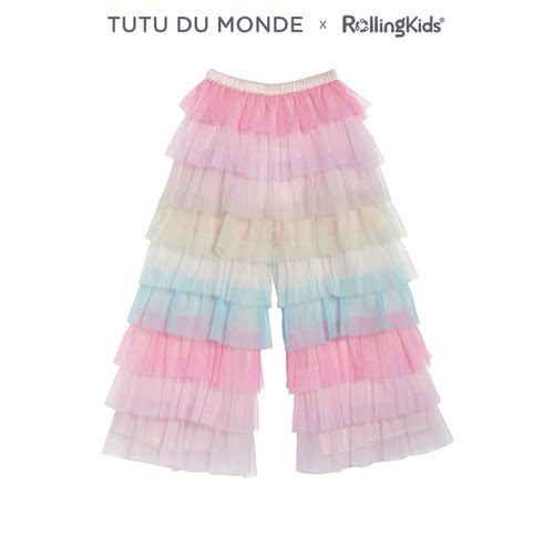TUTU DU MONDE 设计感渐变色多层网纱长裤女童长裤丨RollingKids