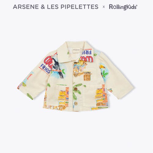 ARSENE & LES PIPELETTES 印花翻领外套儿童上衣丨RollingKids