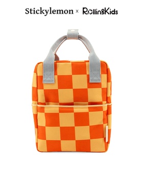 Sticky Lemon 儿童复古背包双肩包出游撞色格子包包丨RollingKids