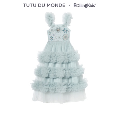 TUTU DU MONDE 女童网纱连衣裙蓝色蓬蓬蛋糕长裙丨RollingKids