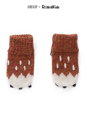 OEUF 婴童手套萌趣羊驼毛保暖防冻连指手套秋冬款丨RollingKids