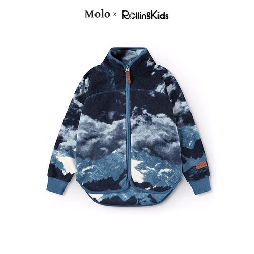 Molo 儿童外套设计感拼接染色上衣丨RollingKids
