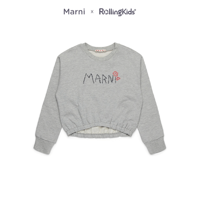 Marni 儿童卫衣男女童休闲上衣圆领套头长袖上衣丨RollingKids