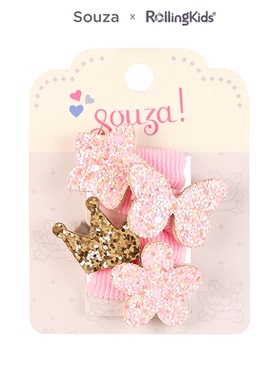 Souza 儿童蝴蝶结发夹女童时尚百搭发饰发夹饰品丨RollingKids