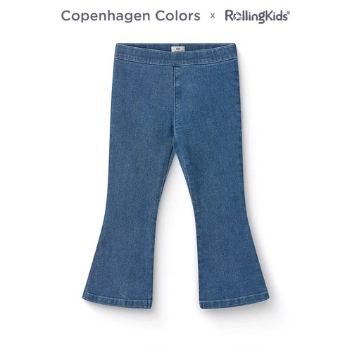 COPENHAGEN COLOR 女童牛仔裤高腰修身显瘦休闲裤丨RollingKids