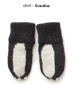 OEUF 婴童手套萌趣羊驼毛保暖防冻连指手套秋冬款丨RollingKids