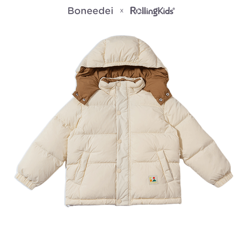 Boneedei 儿童连帽羽绒服男女童时尚百搭上衣外套丨RollingKids