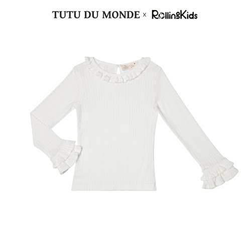 TUTU DU MONDE 儿童长袖T恤白色上衣丨RollingKids