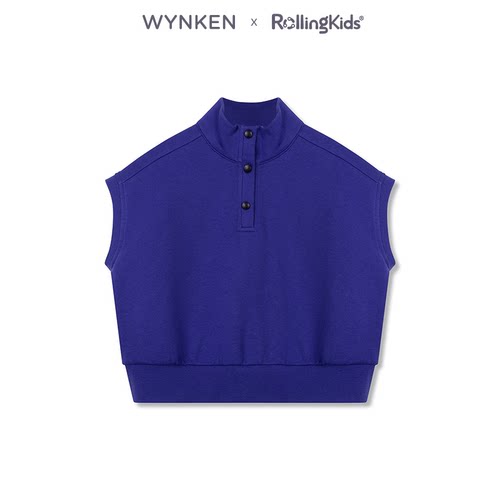 WYNKEN 休闲无袖背心男女深蓝色百搭上衣休闲丨RollingKids