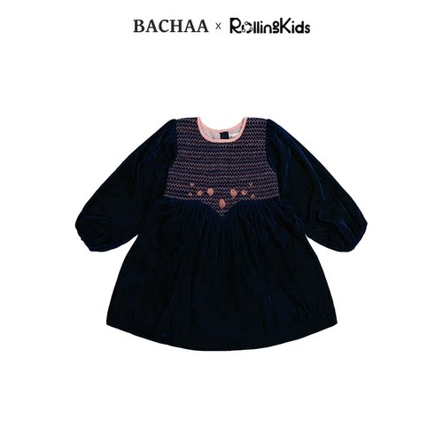 BACHAA女童长袖连衣裙