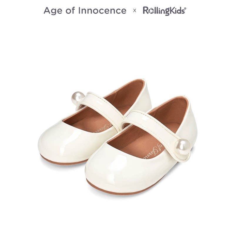 Age of Innocence 女童温柔白色单鞋圆头小皮鞋丨RollingKids
