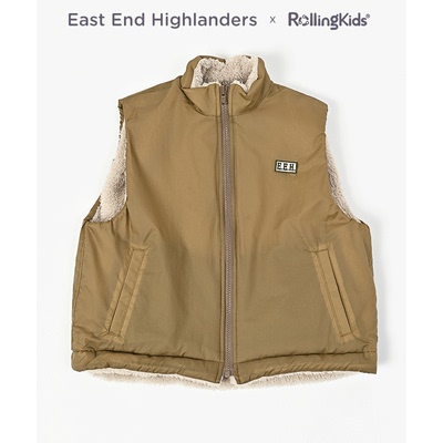 East End Highlanders 男女童马甲背心棕色拉链马甲丨RollingKids