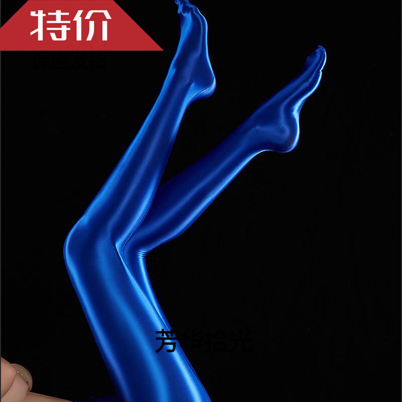 油亮丝滑连裤袜80D加厚不透明性感紧身舍宾袜情趣开档舞蹈瑜伽袜