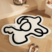 异形硅藻泥地垫卫生间门口脚垫浴室防滑垫厕所洗手间速干吸水地毯