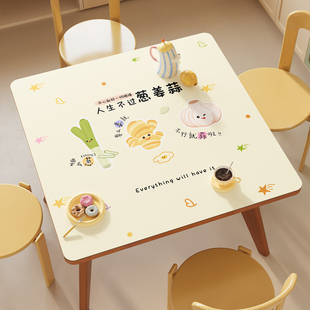 四方桌八仙桌桌布免洗防水防油防烫正方形餐桌垫硅胶桌子保护垫