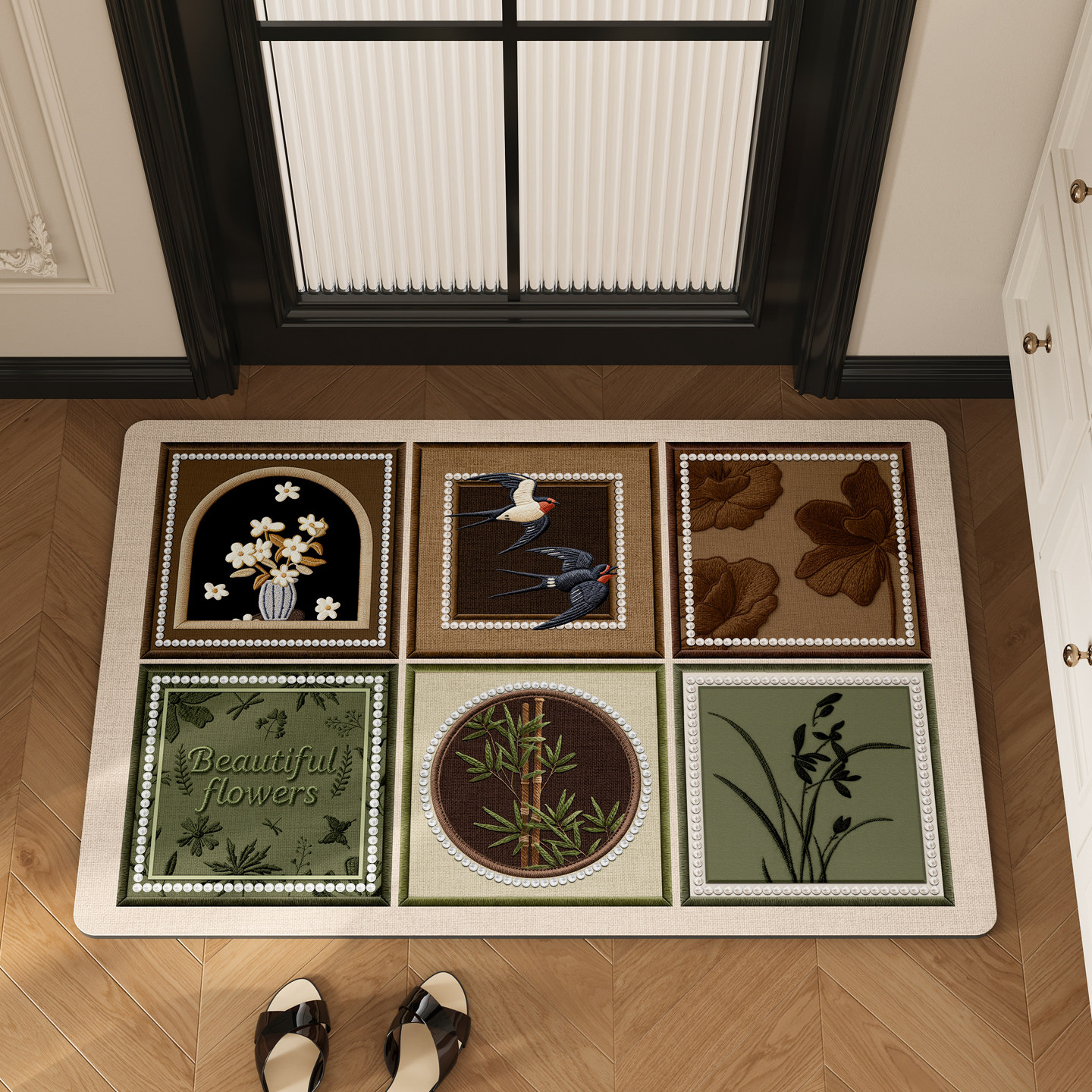 中古风硅藻泥浴室地垫厕所卫生间门口速干脚垫吸水垫防摔防滑地毯,居家布艺,家用脚垫,淘宝优惠券,粉丝福利购,淘宝优惠卷