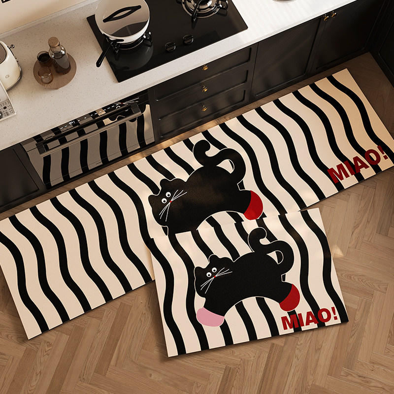 2025新款厨房地垫防滑防油可擦免洗地毯垫硅藻泥速干吸水垫可裁剪,居家布艺,家用脚垫,淘宝优惠券,粉丝福利购,淘宝优惠卷