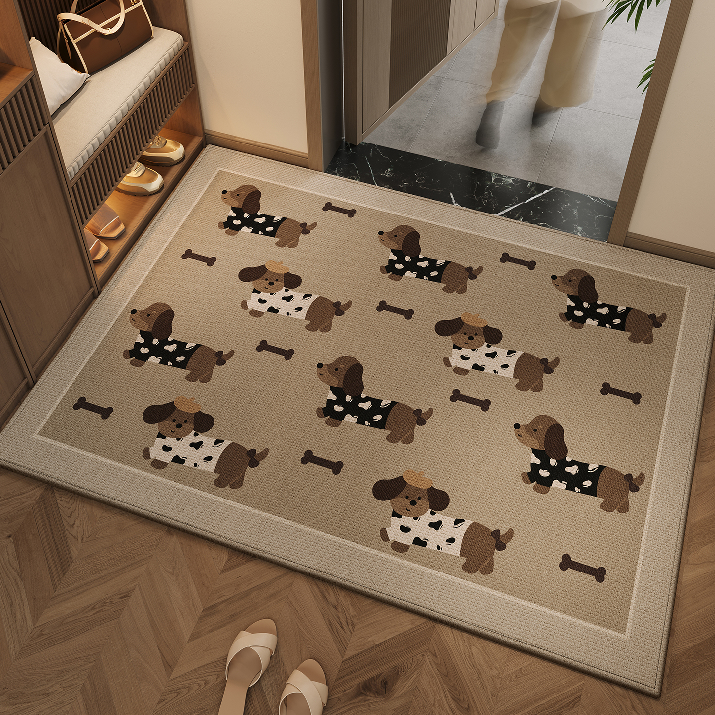 入户门地垫玄关门口进门圈绒脚垫新款家用高级入户门垫室内地毯垫