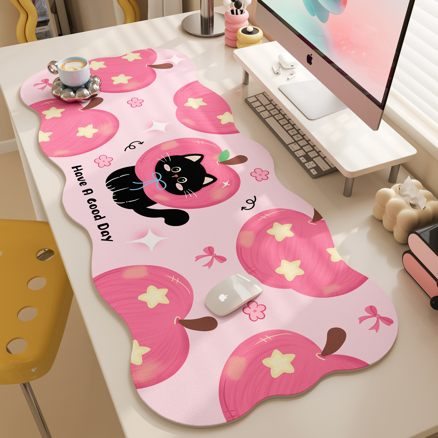 学习桌保护垫电脑键盘书桌垫餐桌防脏可爱卡通鼠标垫环保护眼垫子