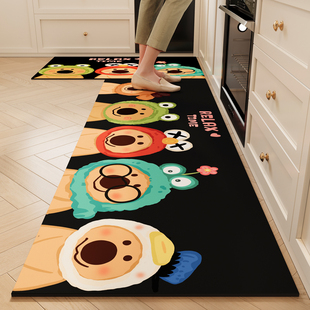 卡通厨房地垫2025新款 防滑防油可擦免洗专用吸水地毯软硅藻泥脚垫