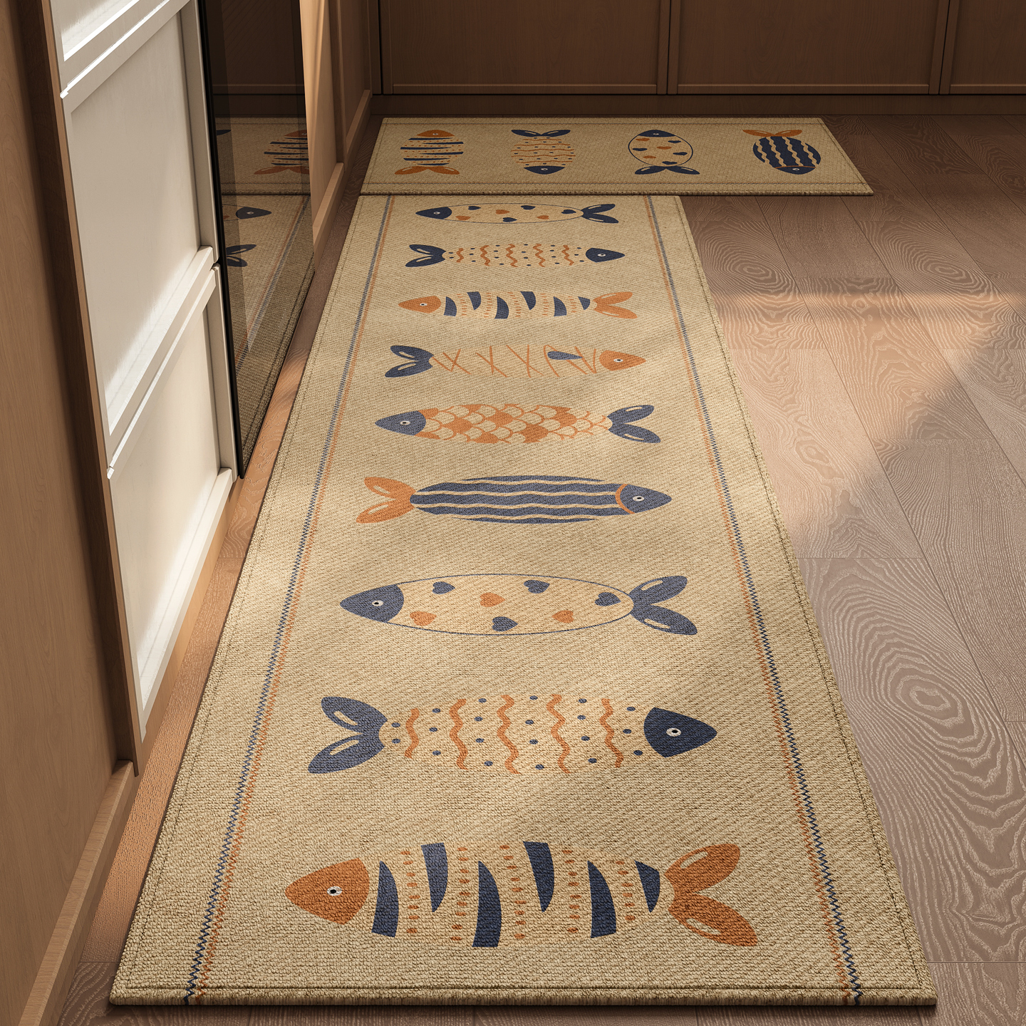 圈绒厨房门口地垫防滑吸油专用脚垫新款可擦免洗耐脏自由裁剪地毯