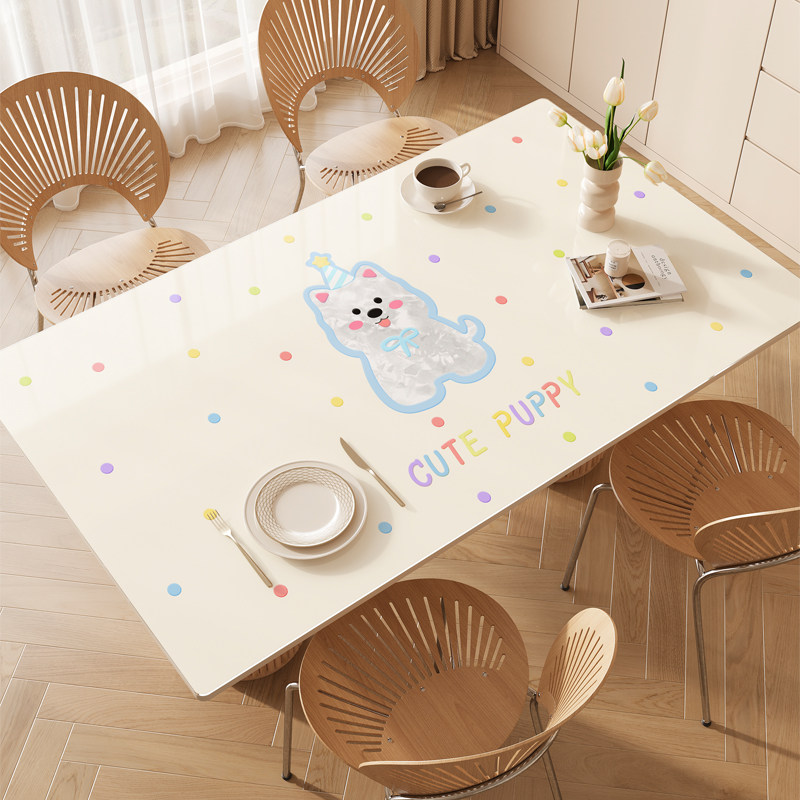 卡通透明软玻璃pvc餐桌垫防水防油免洗桌布轻奢高级感茶几保护垫,居家布艺,桌布,淘宝优惠券,粉丝福利购,淘宝优惠卷