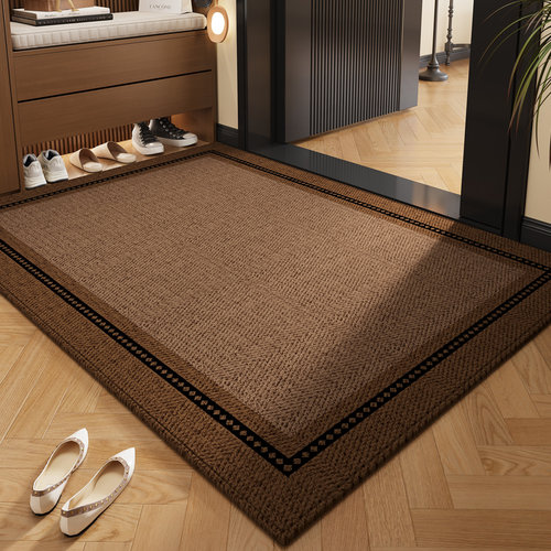 复古入户门地垫家用防滑门垫大门口轻奢进门耐脏蹭土脚垫玄关地毯