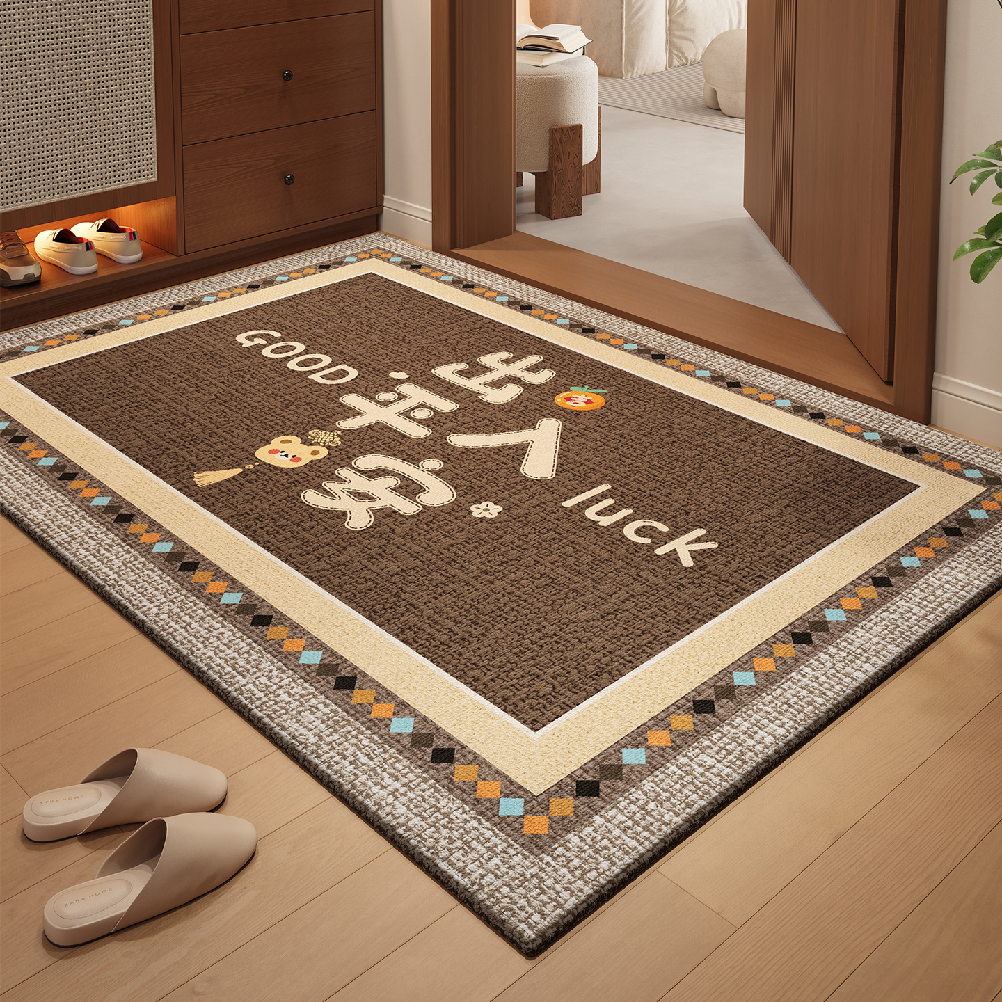 入户门地垫弥娆圈绒脚垫自由裁剪