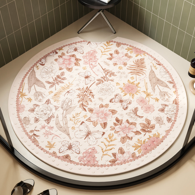 圆形浴室洗澡防滑垫子家用浴缸淋浴房卫生间洗手间厕所地垫防摔垫,居家布艺,家用脚垫,淘宝优惠券,粉丝福利购,淘宝优惠卷