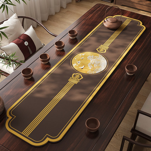 茶旗新中式防滑防水防油免洗家用