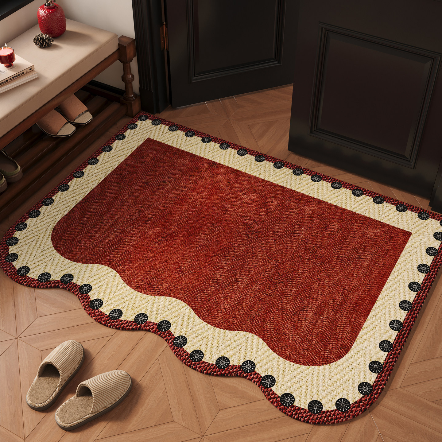 红色新房入户门口地垫玄关门口进门专用脚垫新年地毯免洗耐脏门垫,居家布艺,入户地垫,淘宝优惠券,粉丝福利购,淘宝优惠卷