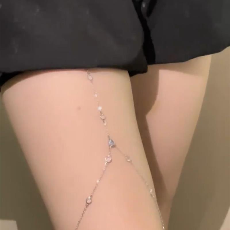 水钻比基尼链钻配饰时尚流苏链大腿链欧美性感美链闪链图片