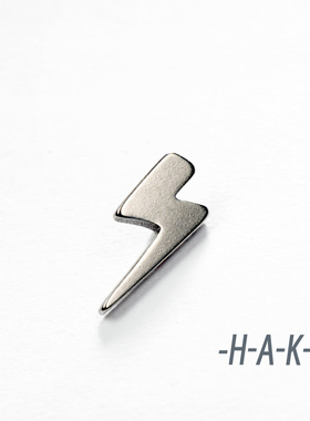 [HAKNS]植入级钛合金闪电耳钉头内螺纹插针防过敏F136钛耳钉大小