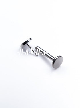 [HAKNS]植入级钛合金圆片耳钉头平底F136钛插杆防过敏养耳洞耳钉