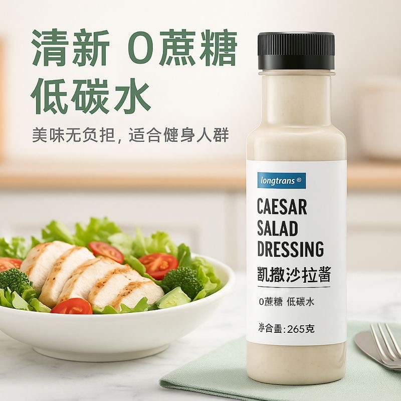 减脂酱料沙拉酱0脂肪减肥低碳饮生酮人群0蔗糖蔬菜调味沙拉汁低负担搭档水煮菜适合日常餐食调味用契合健康需求风味佳还提食欲​