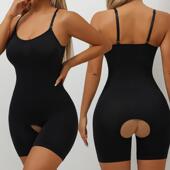欧美大码 产后提臀无缝塑身衣女士束身衣全身吊带收腹美体塑身连体
