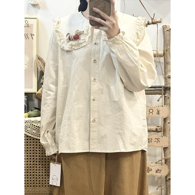 森系娃娃领小马衬衫41