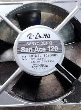 原装三洋san Ace120 109S085 100V 0.16A 12025 12CM轴流散热风扇