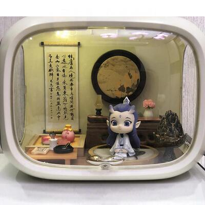 哪吒盲盒展示架泡泡玛特太空舱收纳盒敖丙lookup手办展示盒造景