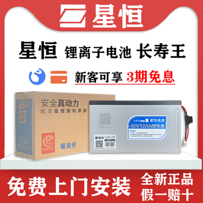 星恒锂电池48v12A电动车