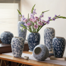 景德镇青花陶瓷花瓶中式 饰 复古高颜值客厅桌面水培干鲜花插花器装